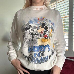 Vintage 1988 Mickey Mouse 60th Birthday Disney Sweatshirt (L)